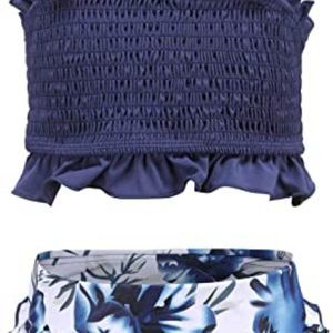 Moon Tree Girls Two Piece Bikini Swimsuits Bathing Suit Athletic Swim Suit